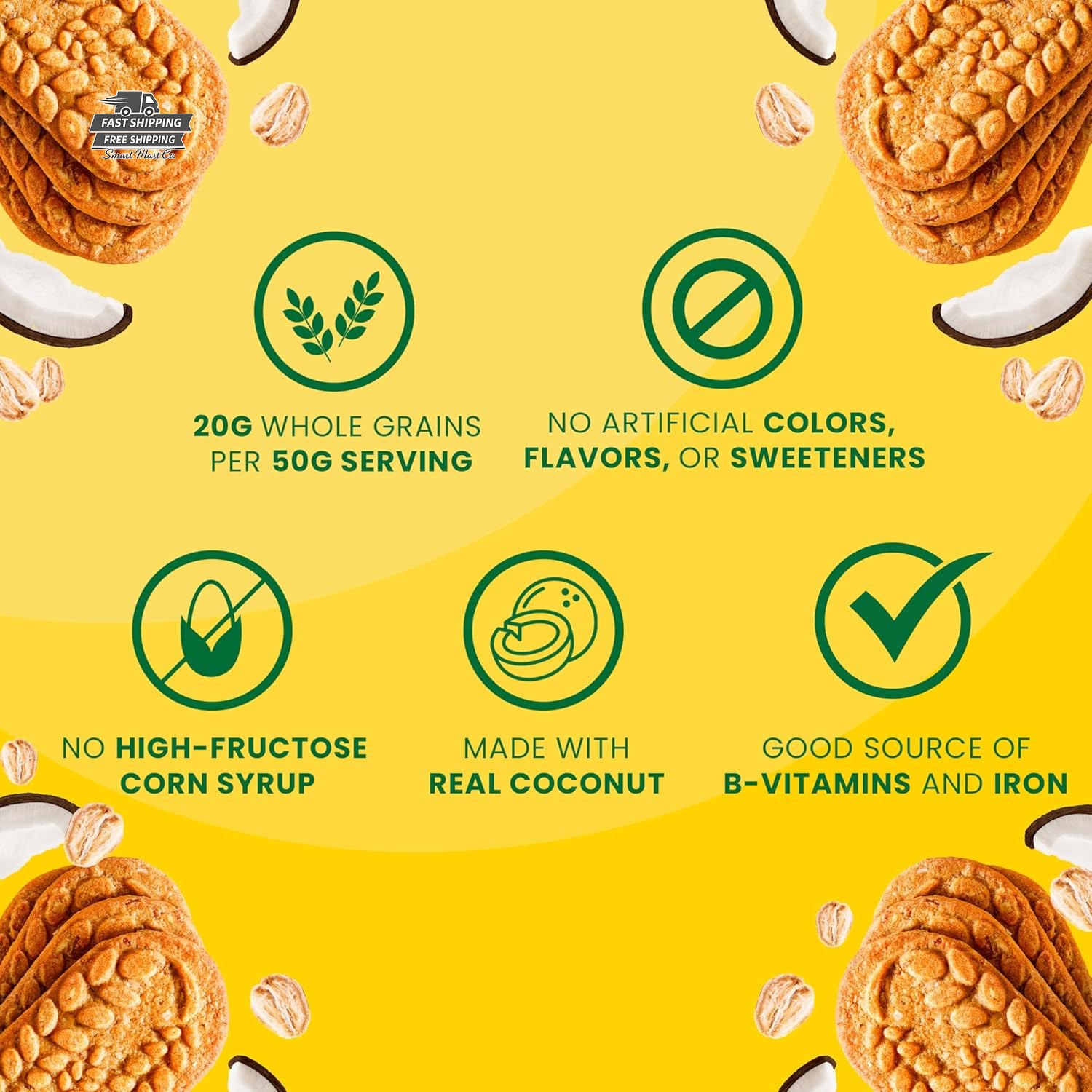 belVita Toasted Coconut Breakfast Biscuits 30 Packs