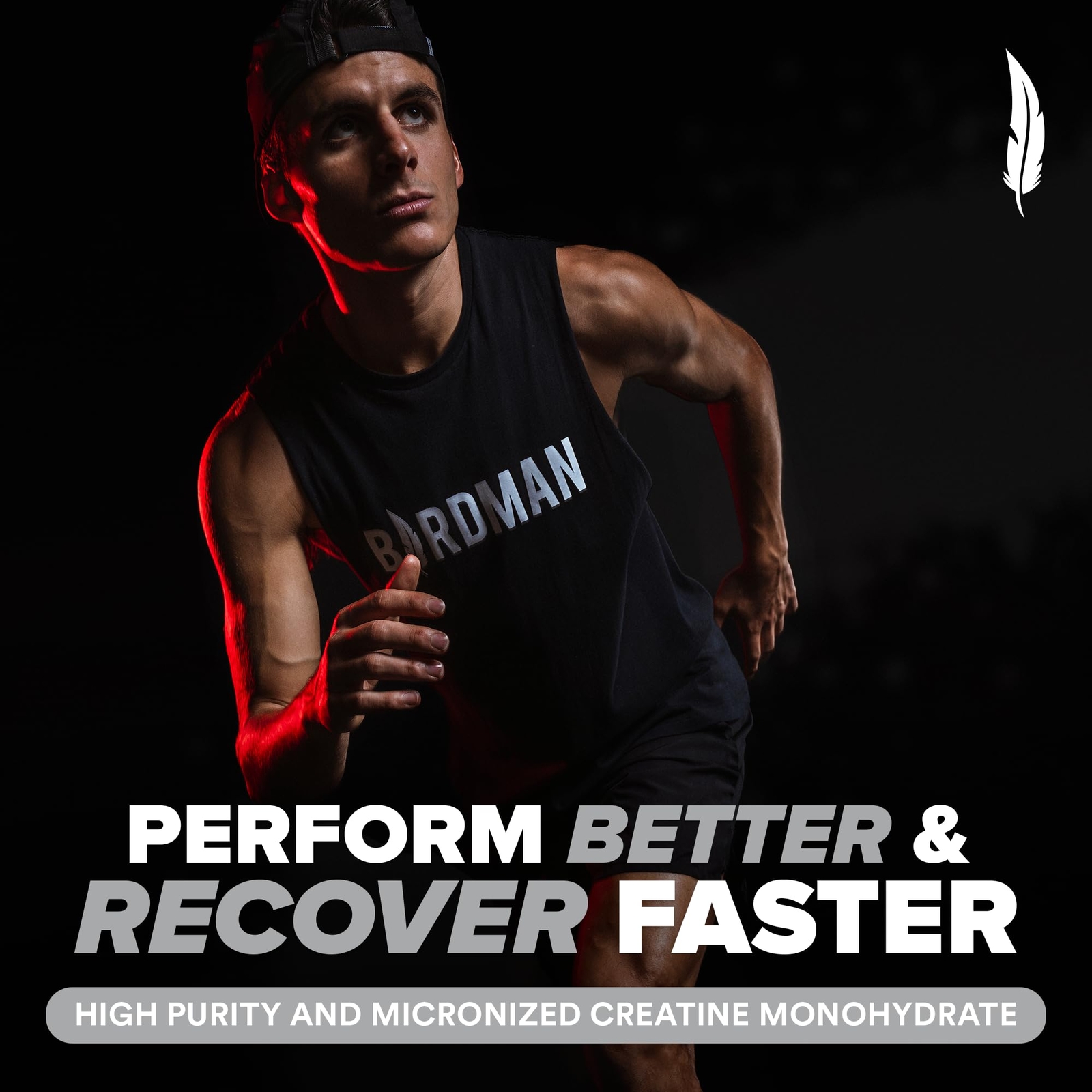 BIRDMAN Micronized Creatine Monohydrate Powder Muscle Recovery Caffeine Free