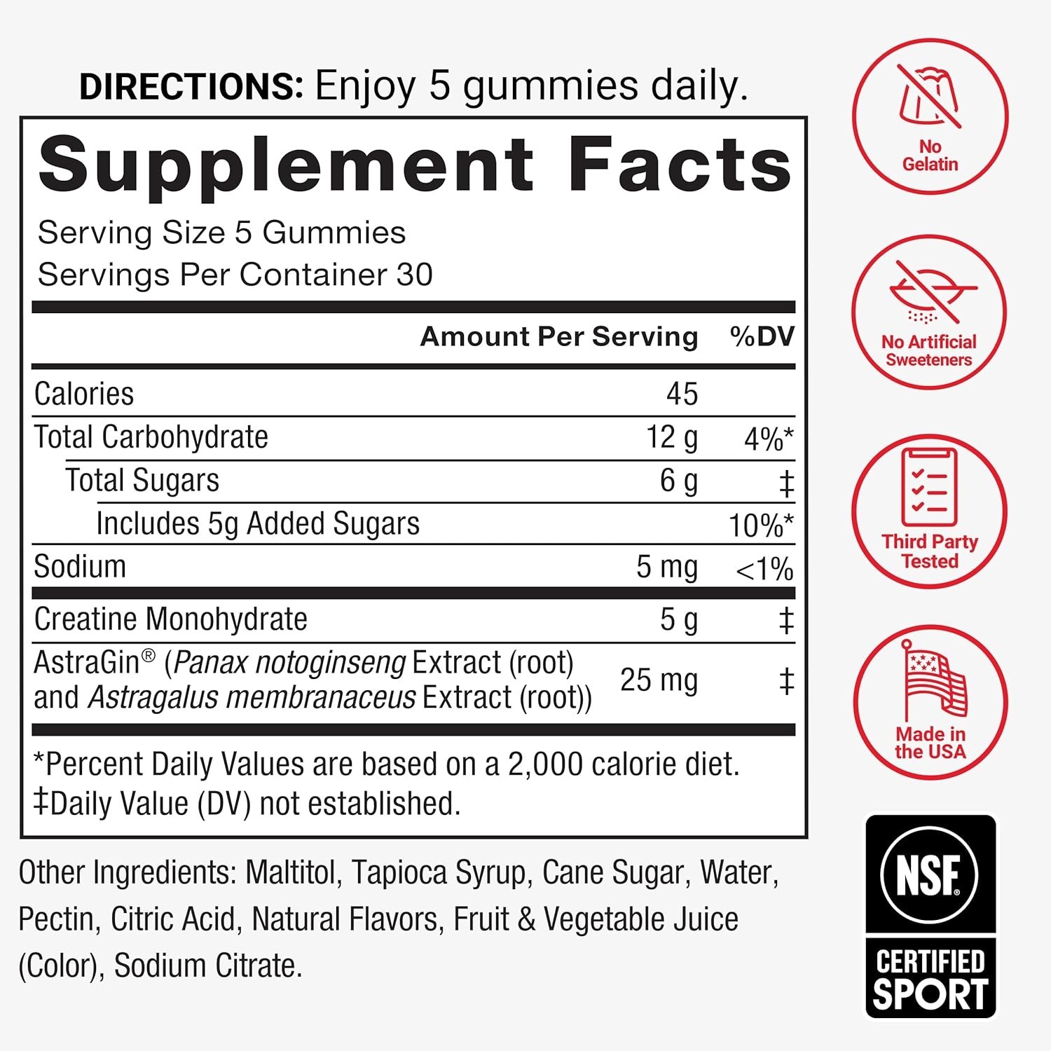 Force Factor Creatine Gummies 150 ct (pack of 2)Total 300 exp 11/27