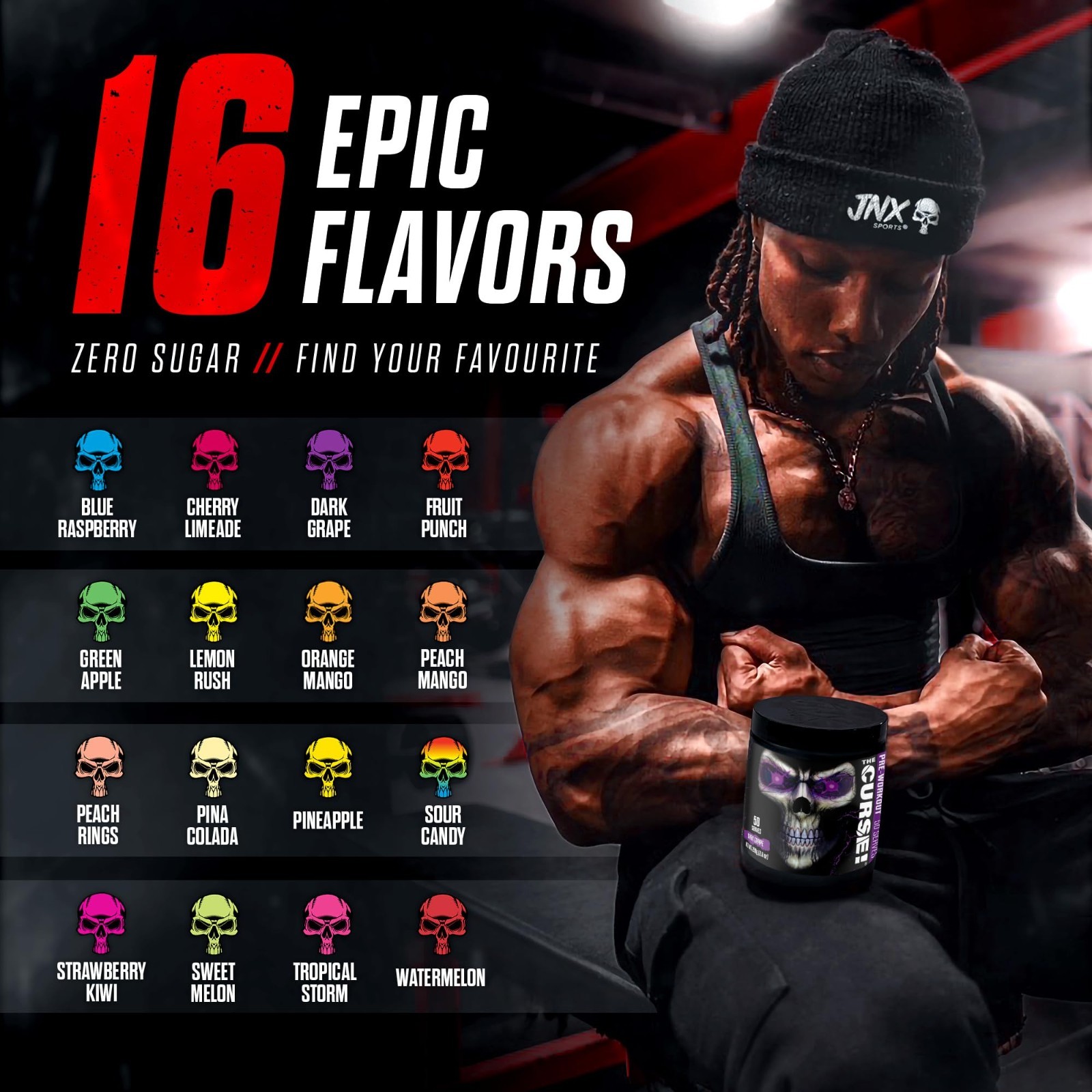 Pre Workout Powder for Men & Women – 50 Servings, Green Apple Flavor – Energy, S