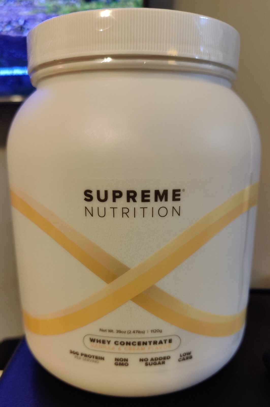 Supreme Protein Whey Concentrate Powder – Vanilla Cream 840 grams protein / jug