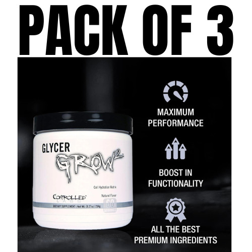 Controlled Labs Glycergrow Glycerol Pump Powder – 60 Servings (Pack of 3)