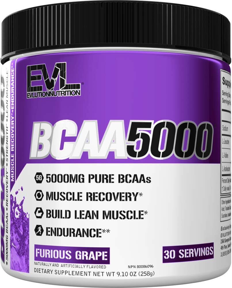Evlution EVL BCAAs Amino Acids BCAA5000- Stim Free Pre-Workout – All Flavors