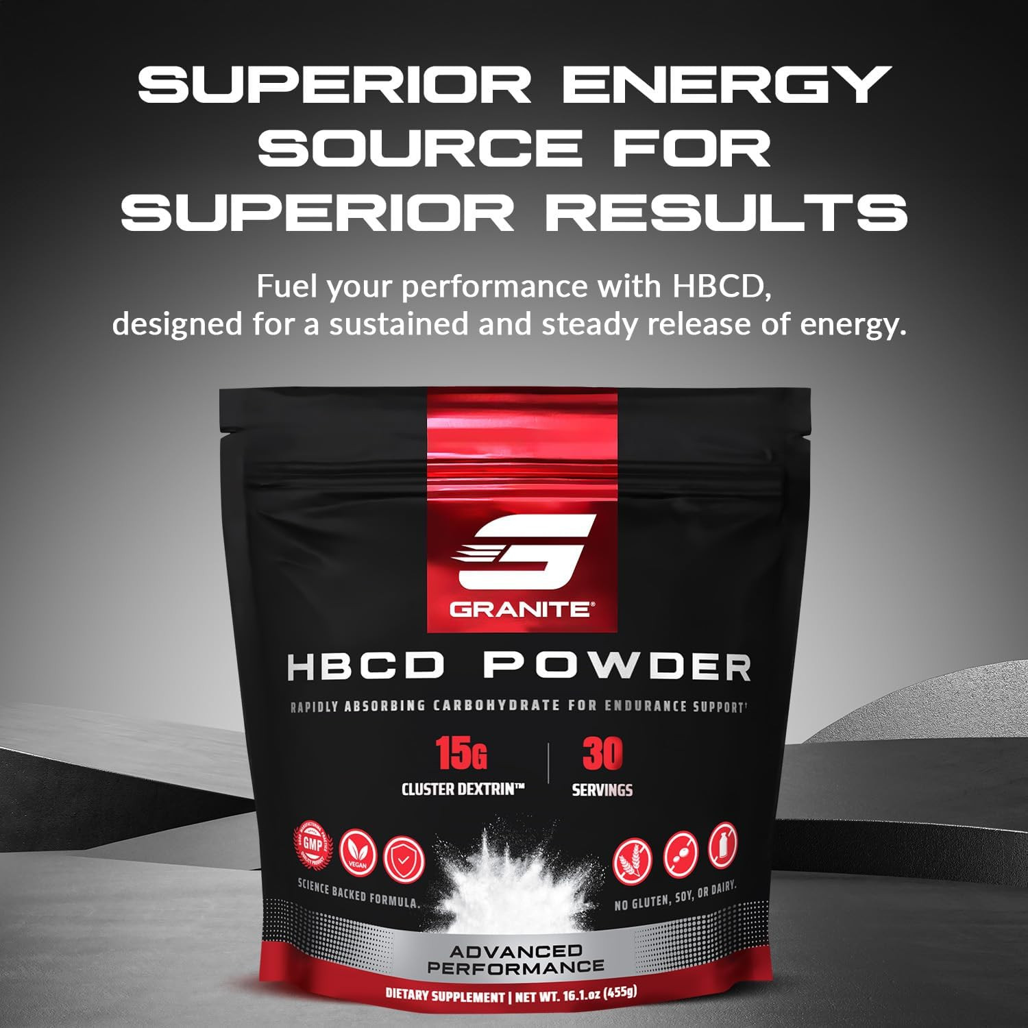 Granite Highly Branched Cyclic Dextrin (HBCD) Powder, Glycogen Supplement for En