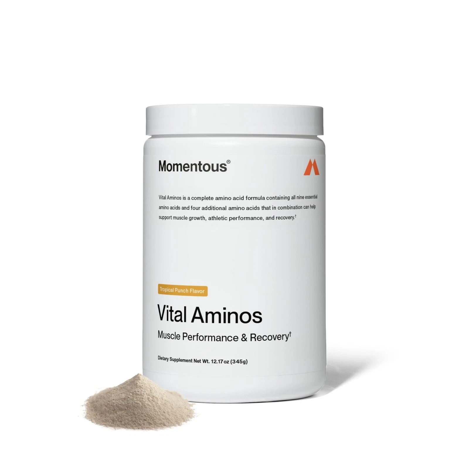 Momentous Vital Aminos Powder Supplement – BCAA & EAA – Tropical Punch – NSF …