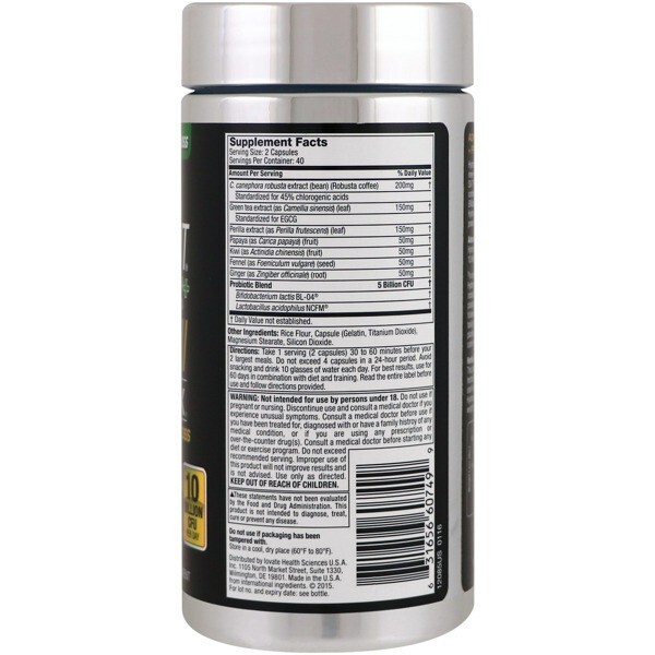 MuscleTech Hydroxycut SX-7 Black Onyx Ultra Probiotic, 80 Capsules