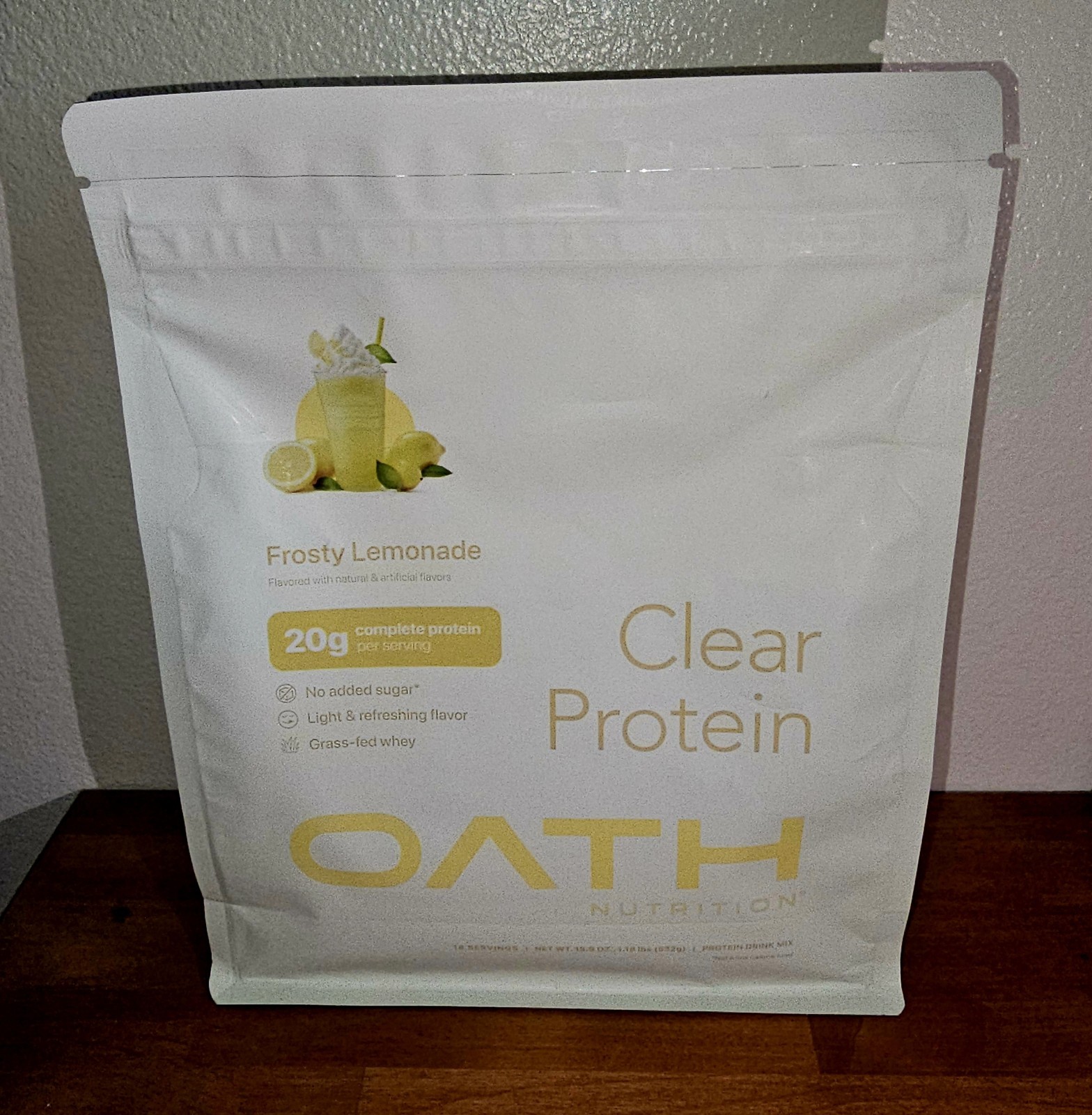 NEW Oath Nutrition Clear Whey Protein Frosty Lemonade Servings 20g Protein 10/27