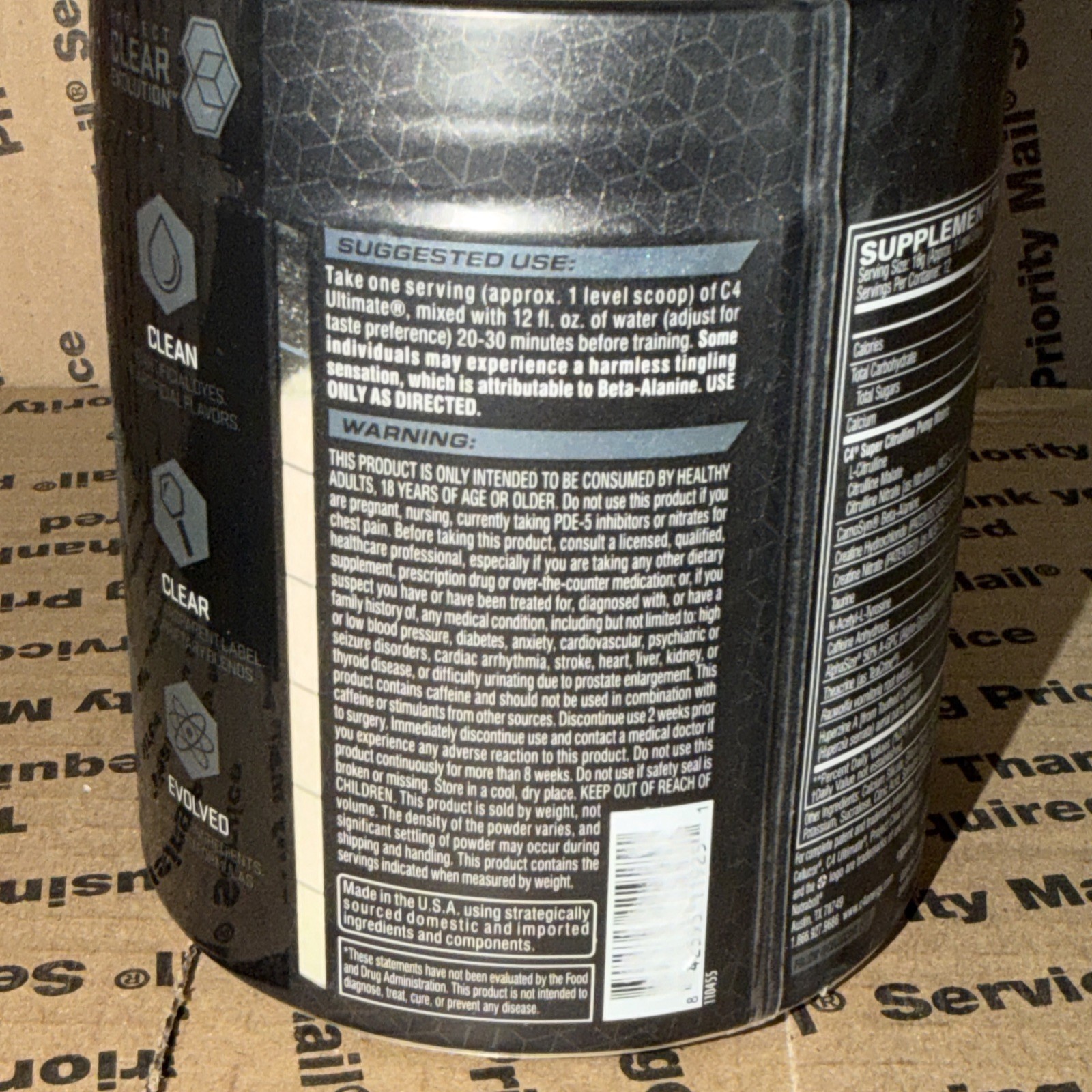 Cellucor C4 Ultimate Pre-Workout Supplement Icy Blue Razz 12 Servings Ex: 11/26