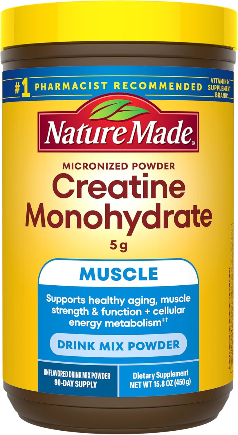 Nature Made Micronized Creatine Monohydrate Powder 450g Muscle Pack of 6 Bulk