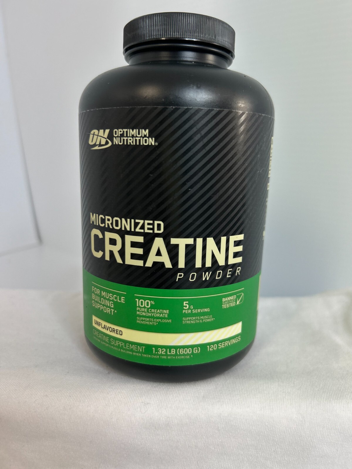 New Optimum Nutrition Micronized Creatine Powder, Unflavored, 1.32 lb (600 g)