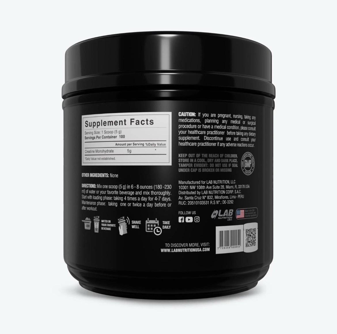 1.1 lb (500g) MICRONIZED CREATINE MONOHYDRATE Exp 5/26