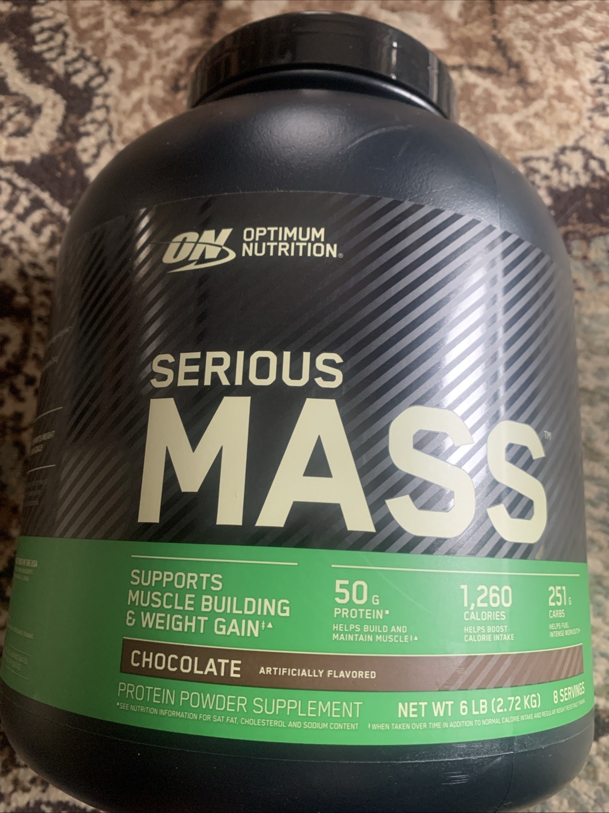Optimum Nutrition Serious Mass Chocolate Flavoured Protein Powder – 6lbs