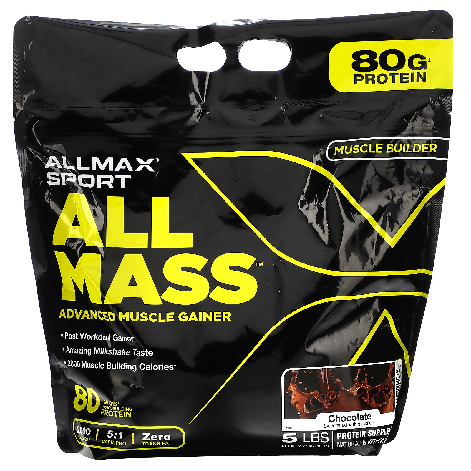 Sport, ALLMASS™, Advanced Muscle Gainer, Chocolate, 5 lbs (2.27 kg)
