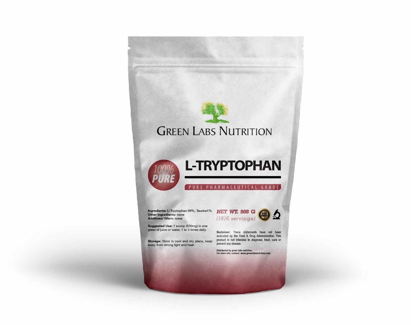 L-Tryptophan Powder – Sleep, Relaxation, Mood Support – Vegan & Amino Acid