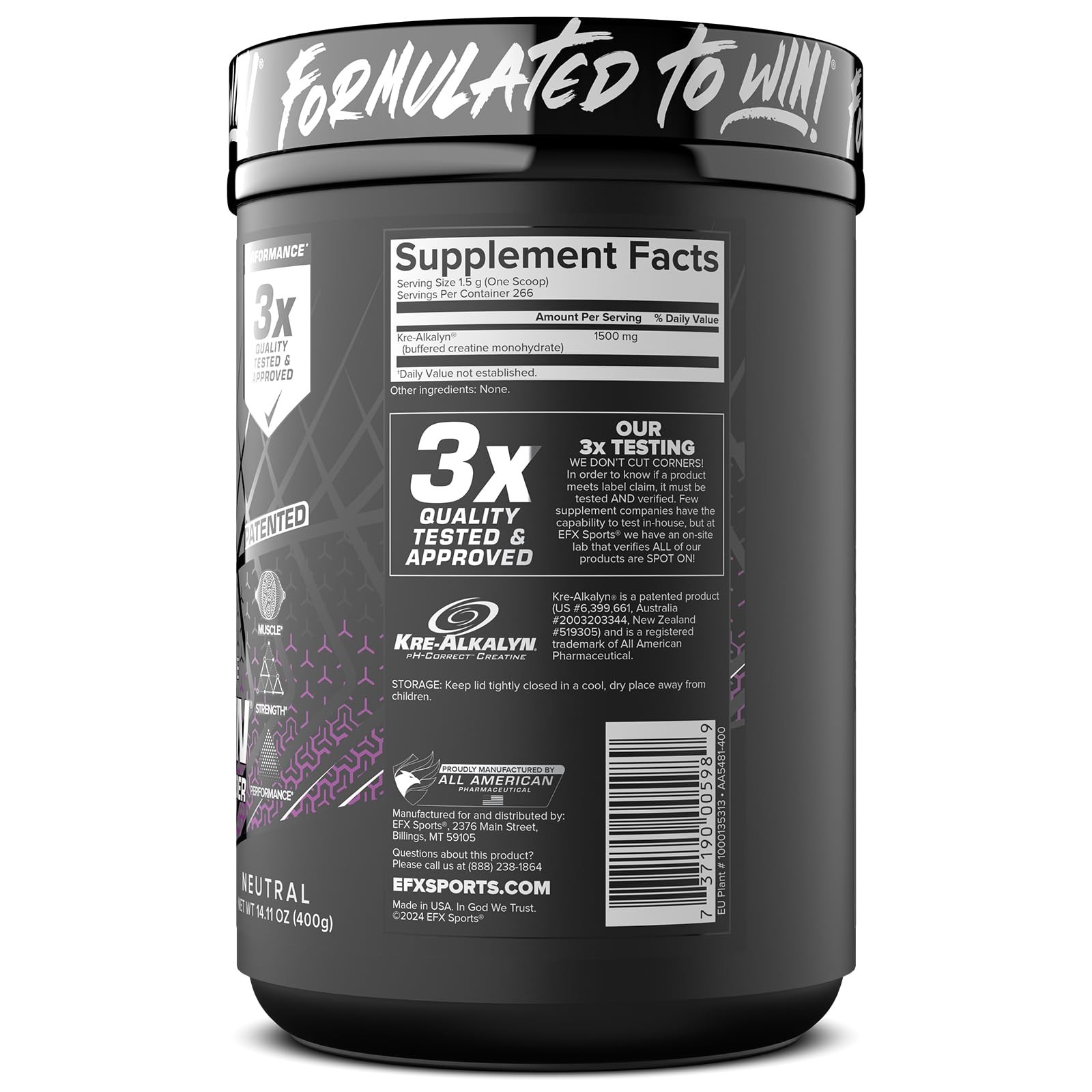 Kre-Alkalyn EFX Powder | pH Correct Creatine Monohydrate Powder Supplement | …