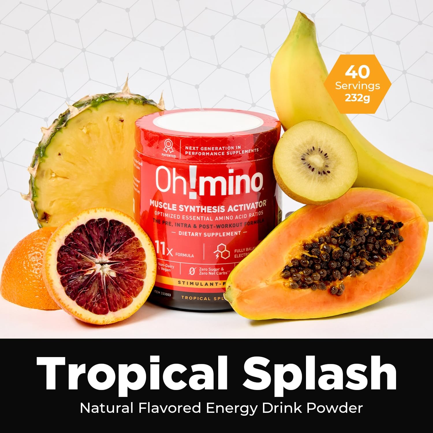 Ohmino BCAAs + EAAs, All 9 Essential Amino Acids for Muscle Growth Recovery,…