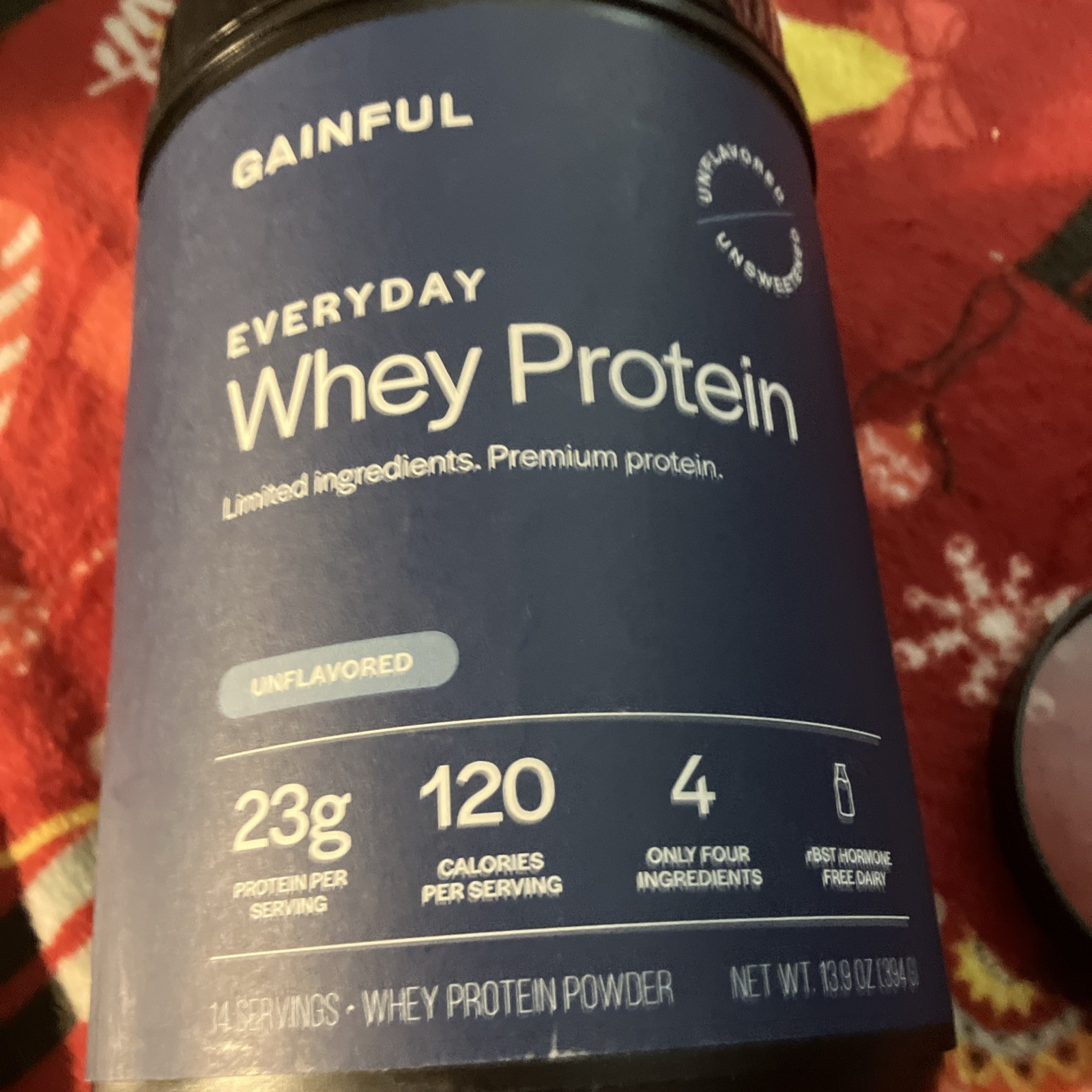 Gainful Everyday Whey Protein Powder, 14 Servings/13.9 oz, Unflavored, Exp. 1/27