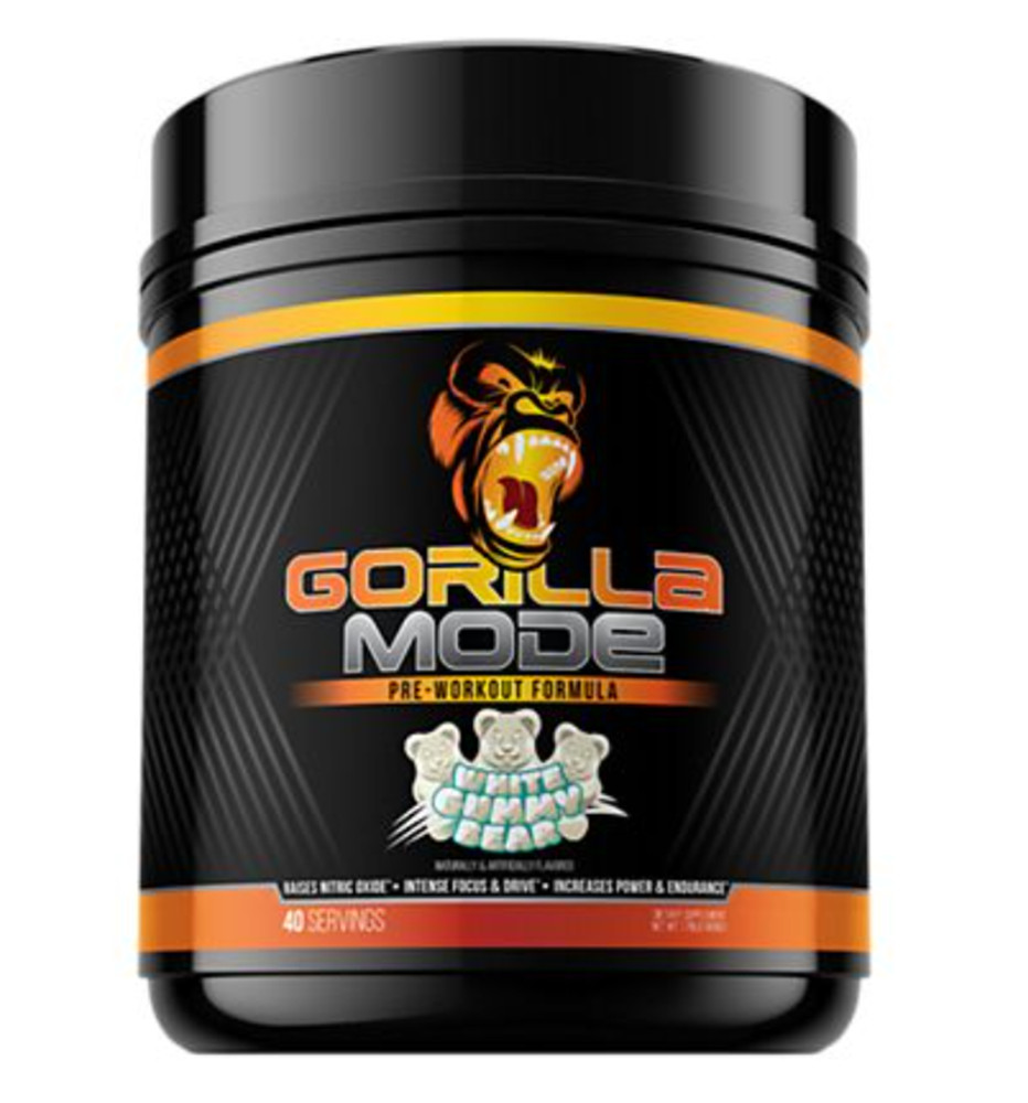 Gorilla Mode Pre-Workout Formula – White Gummy Bear (1.78 Lbs. / 40 Servings)