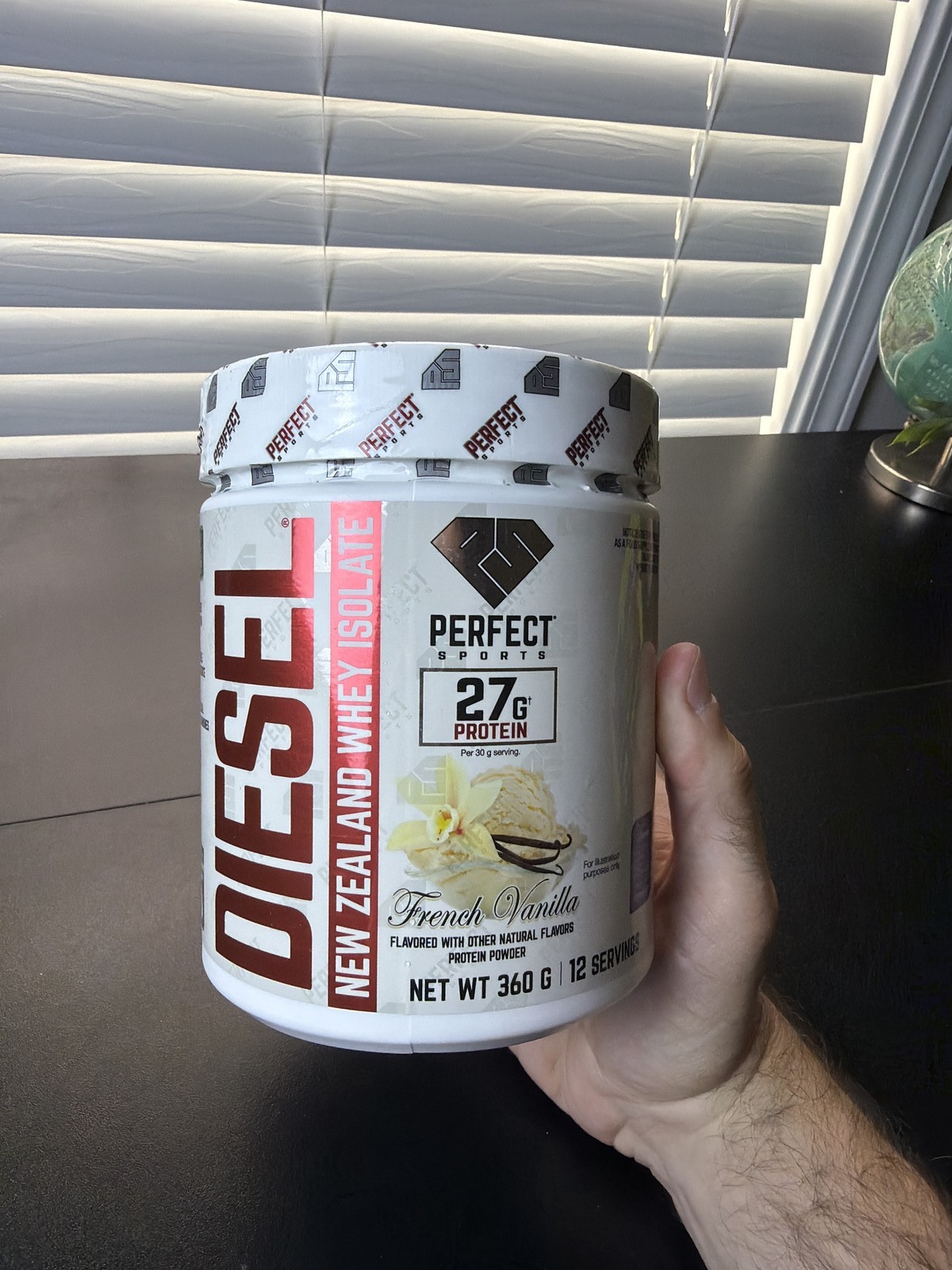 PERFECT SPORTS DIESEL Whey Isolate Protein Powder French Vanilla 27g 360g 12