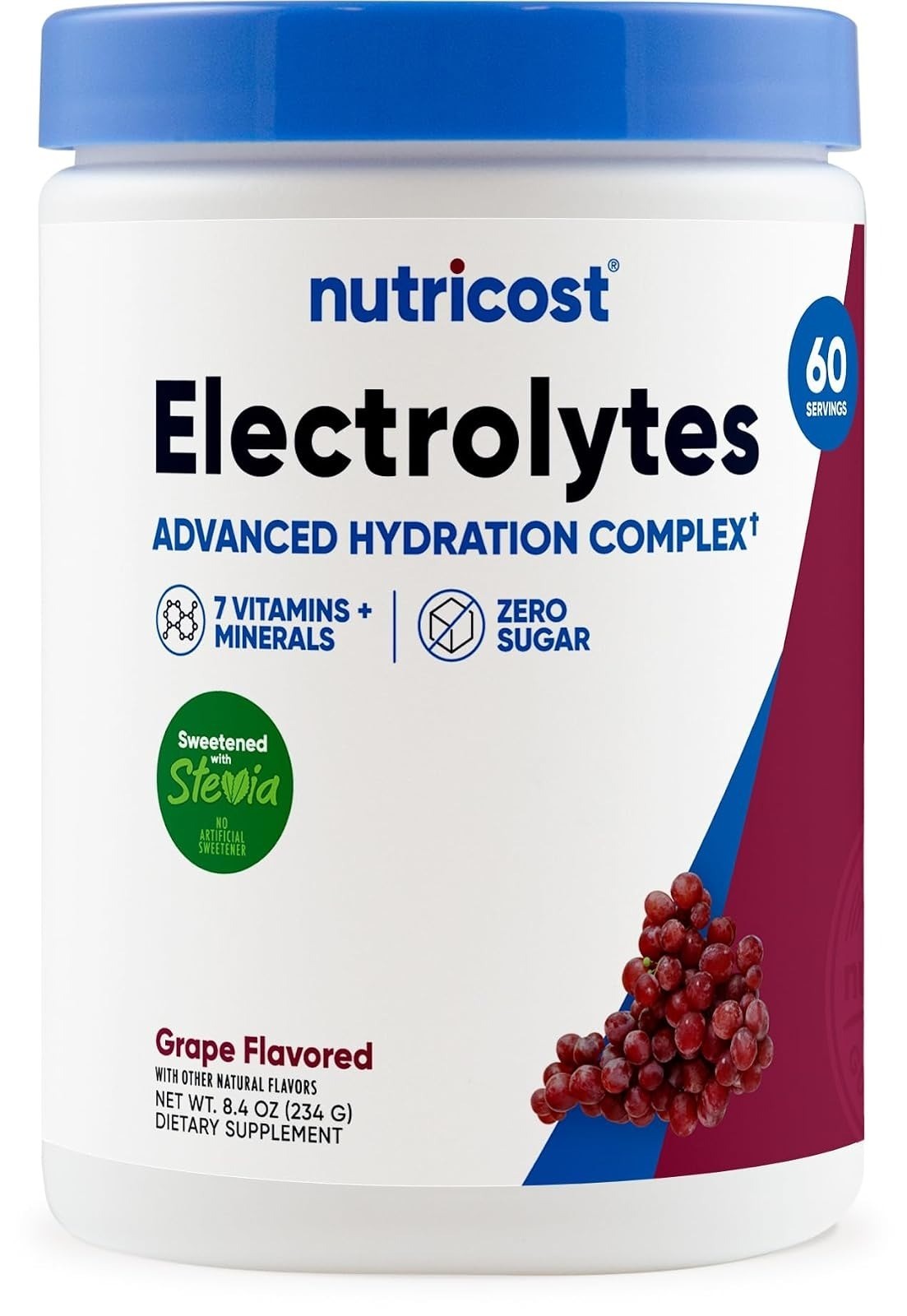 Nutricost Electrolyte Complex Powder 60 Servings Blue Raspberry