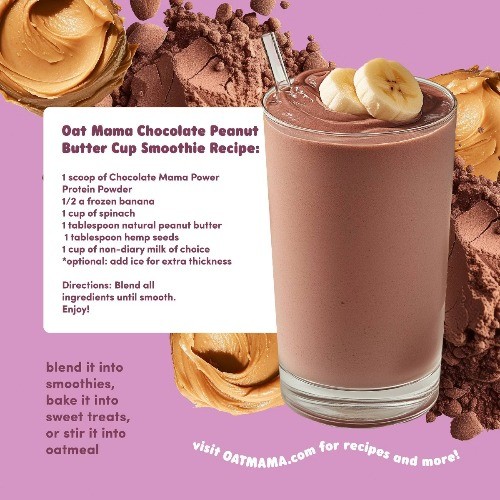 Oat Mama Power Protein Powder – Chocolate – Whey Protein Isolate – 3.6oz