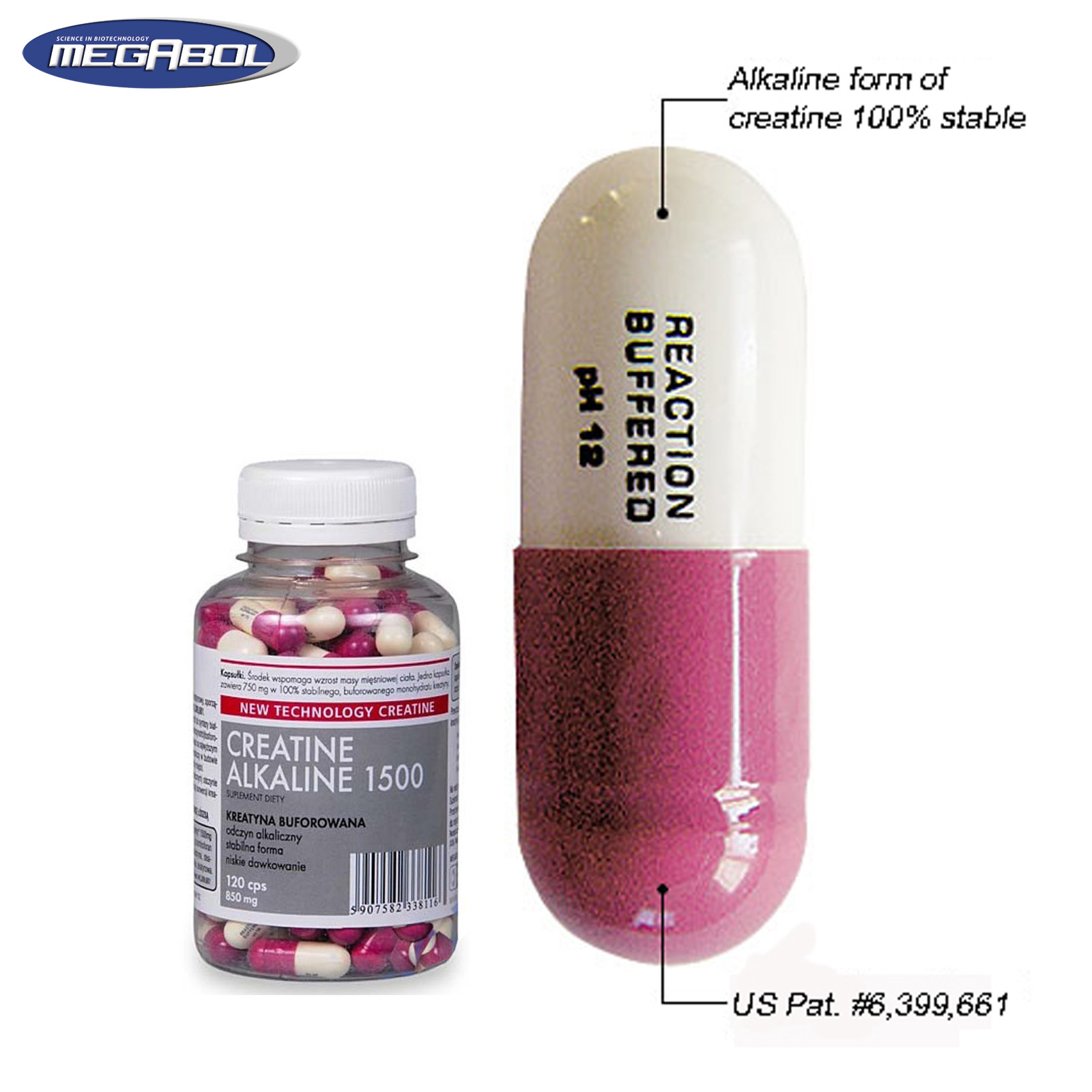 CREATINE ALKALINE 120/240 Pills Buffered Monohydrate Purest Form Muscle Growth