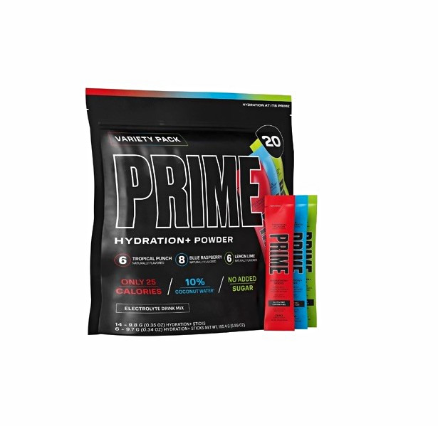 PRIME Hydration+ Electrolyte Powder Variety Pack 20 Sticks