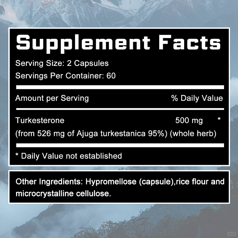 Turkesterone Improve Athletic Performance Balanced Muscle Strength 30-120 Pills