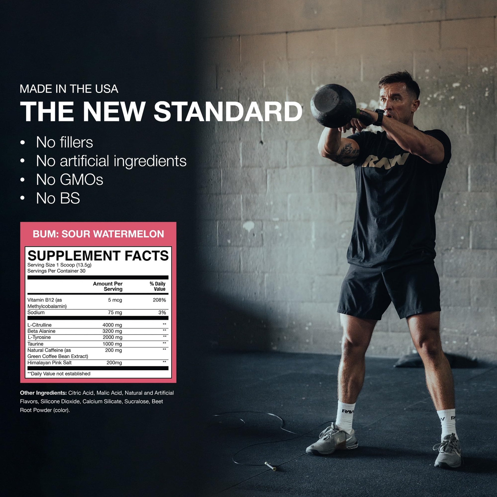 Sour Watermelon Pre Workout Supplement 30 Servings L Citrulline Beta Alanine …