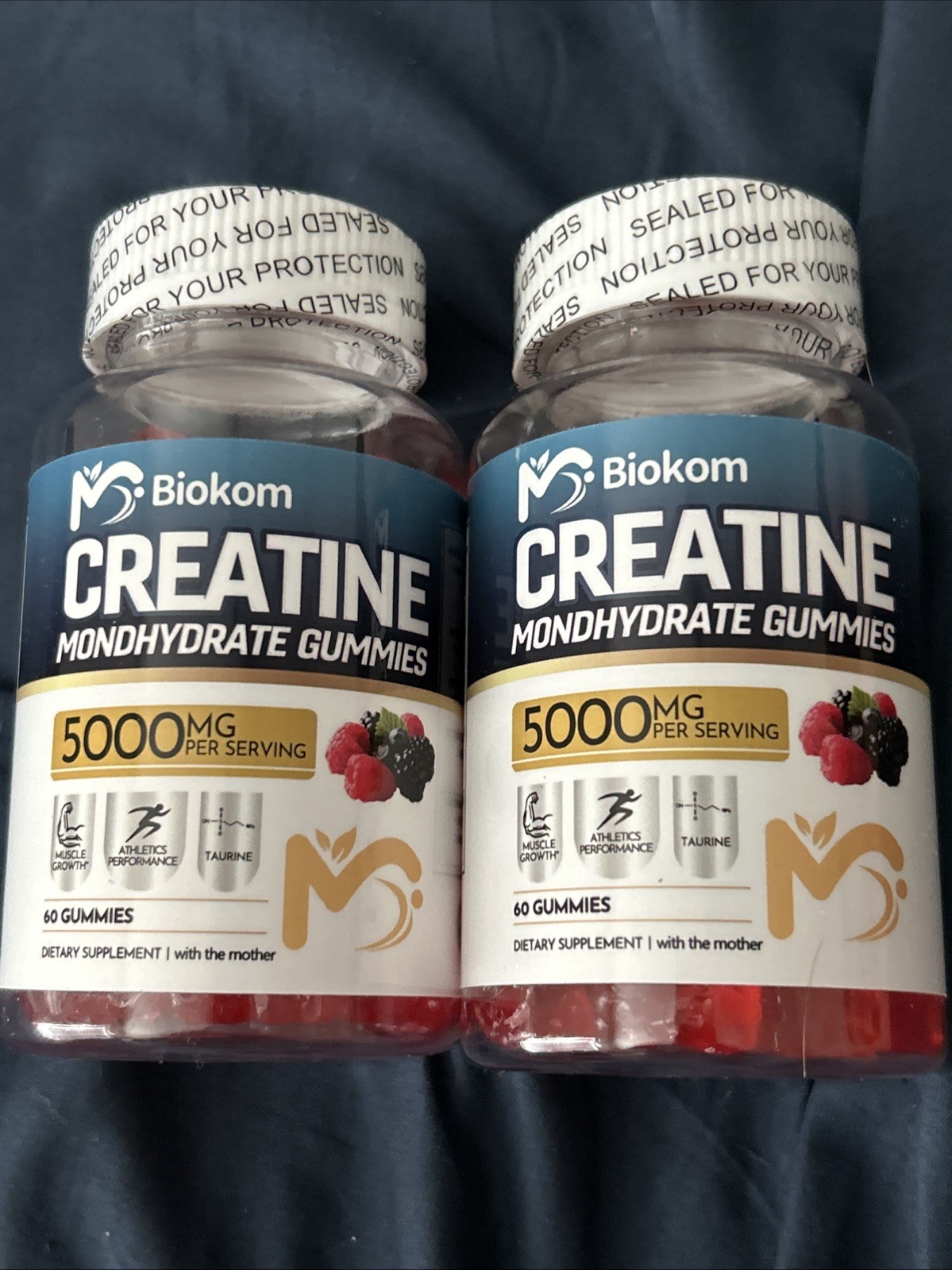 **INSANE DEAL** Creatine Monohydrate Gummies 5000mg 2 Pack 120pcs With BCAA