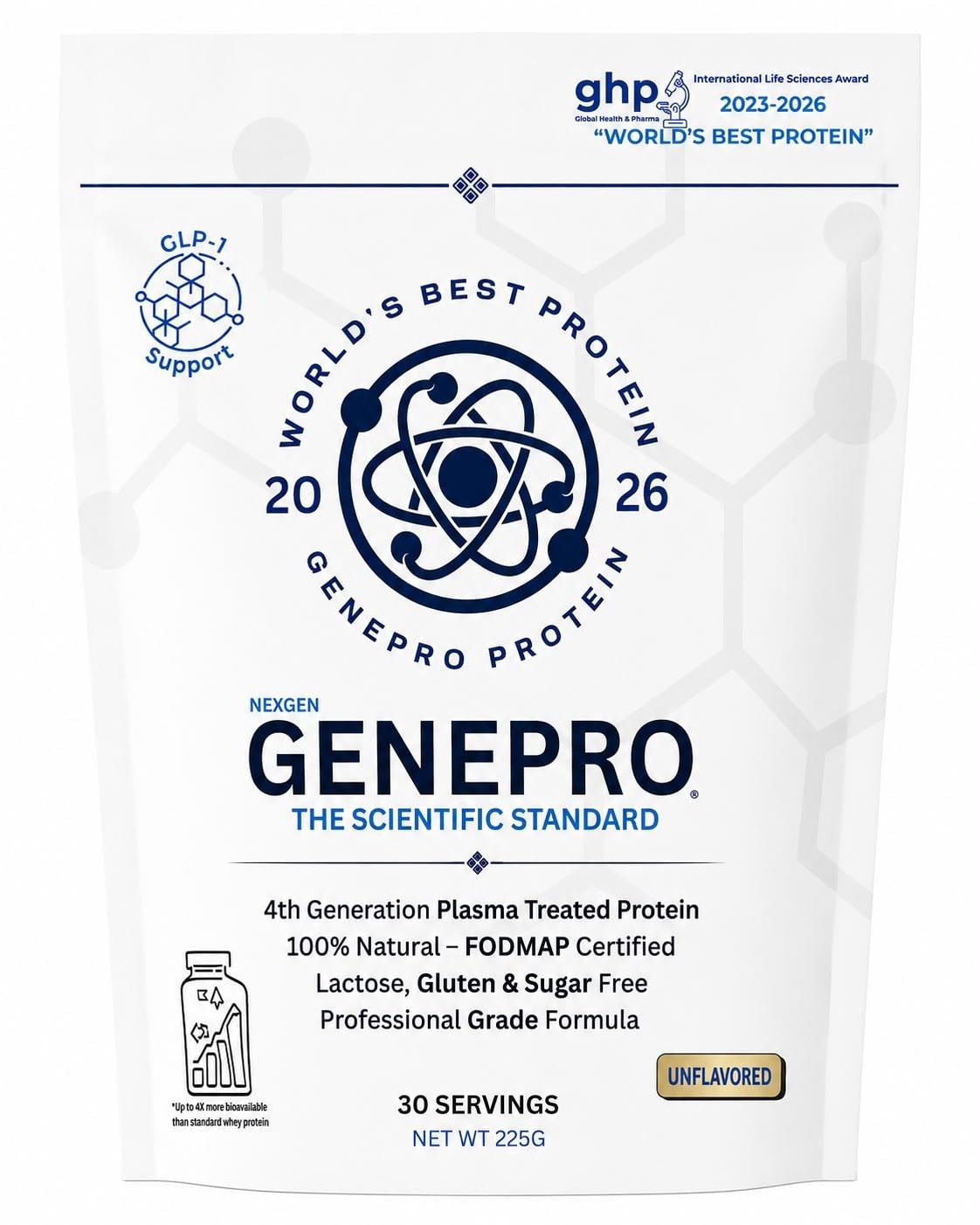 GENEPRO GEN. 3 Unflavored Protein 11.64 Ounce (Pack of 1), Newest Formula