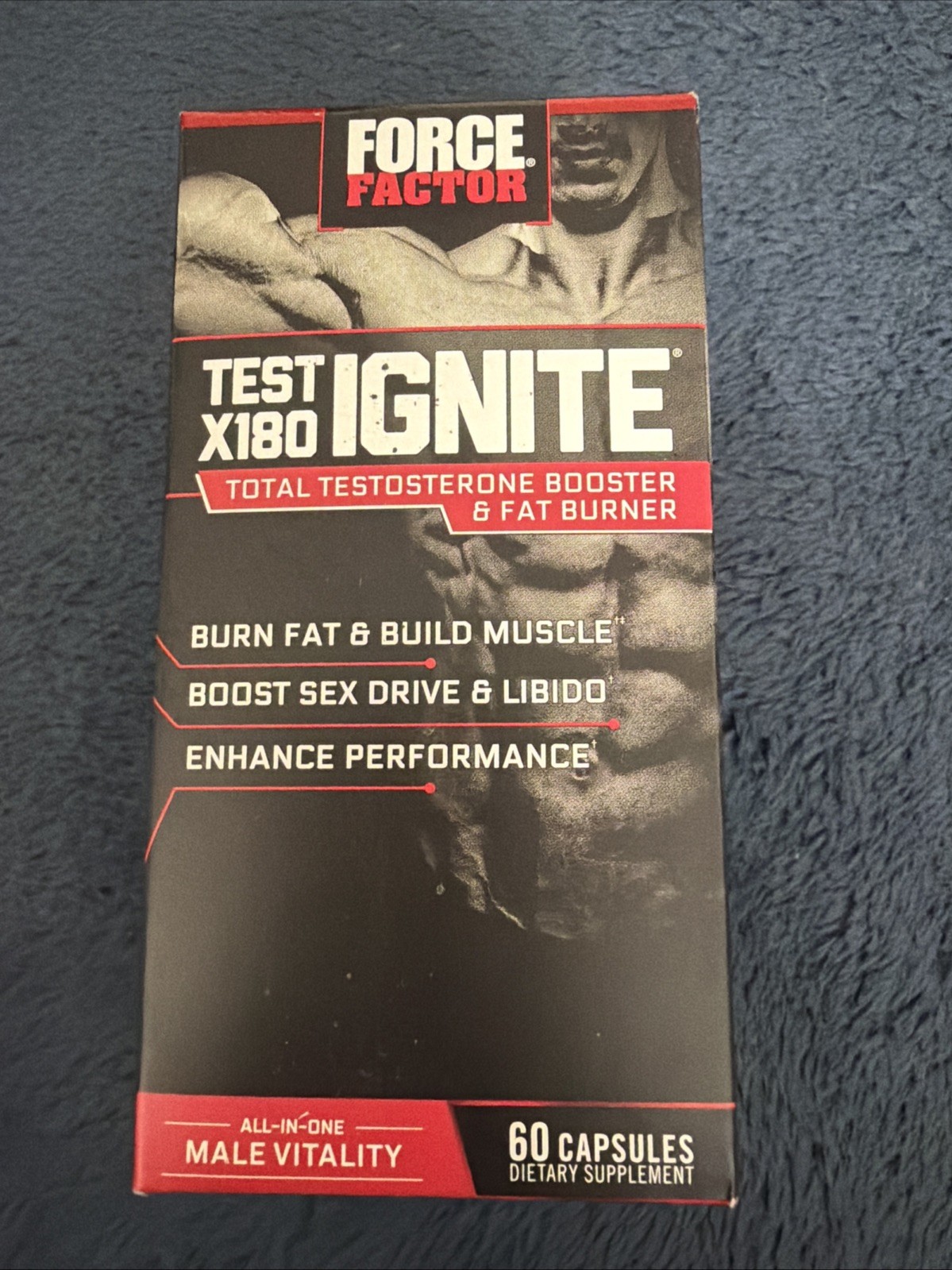 Force Factor Test X180 Ignite Total Testosterone Booster for Men with Fenugreek