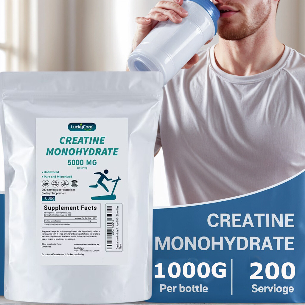 300/500g Non-GMO Micronized Creatine Monohydrate Powder Unflavored VeganFriendly