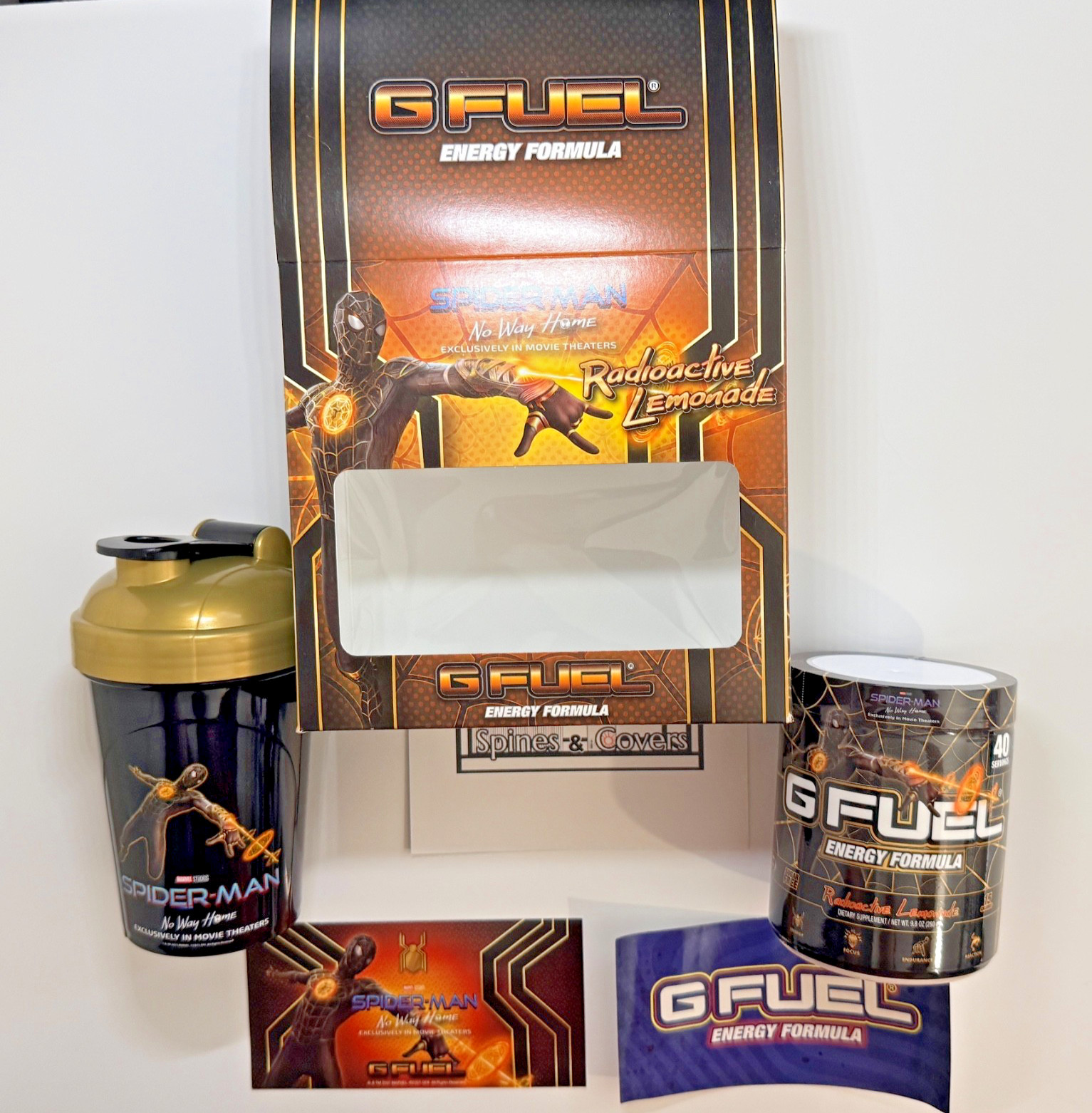 Gfuel Spider-Man Radioactive lemonade black and yellow collectors box set