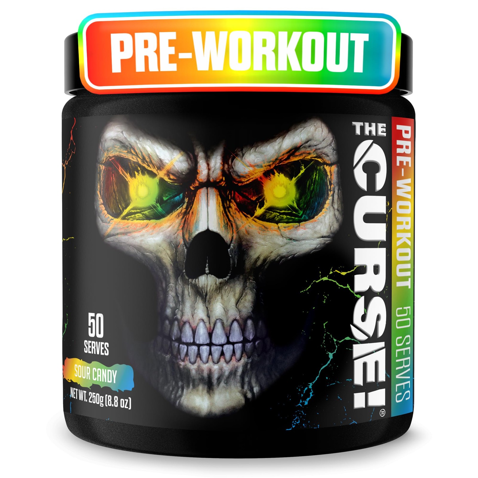 JNX SPORTS The Curse! Sour Candy Pre Workout 8.8 Ounce (Pack of 1), No Color