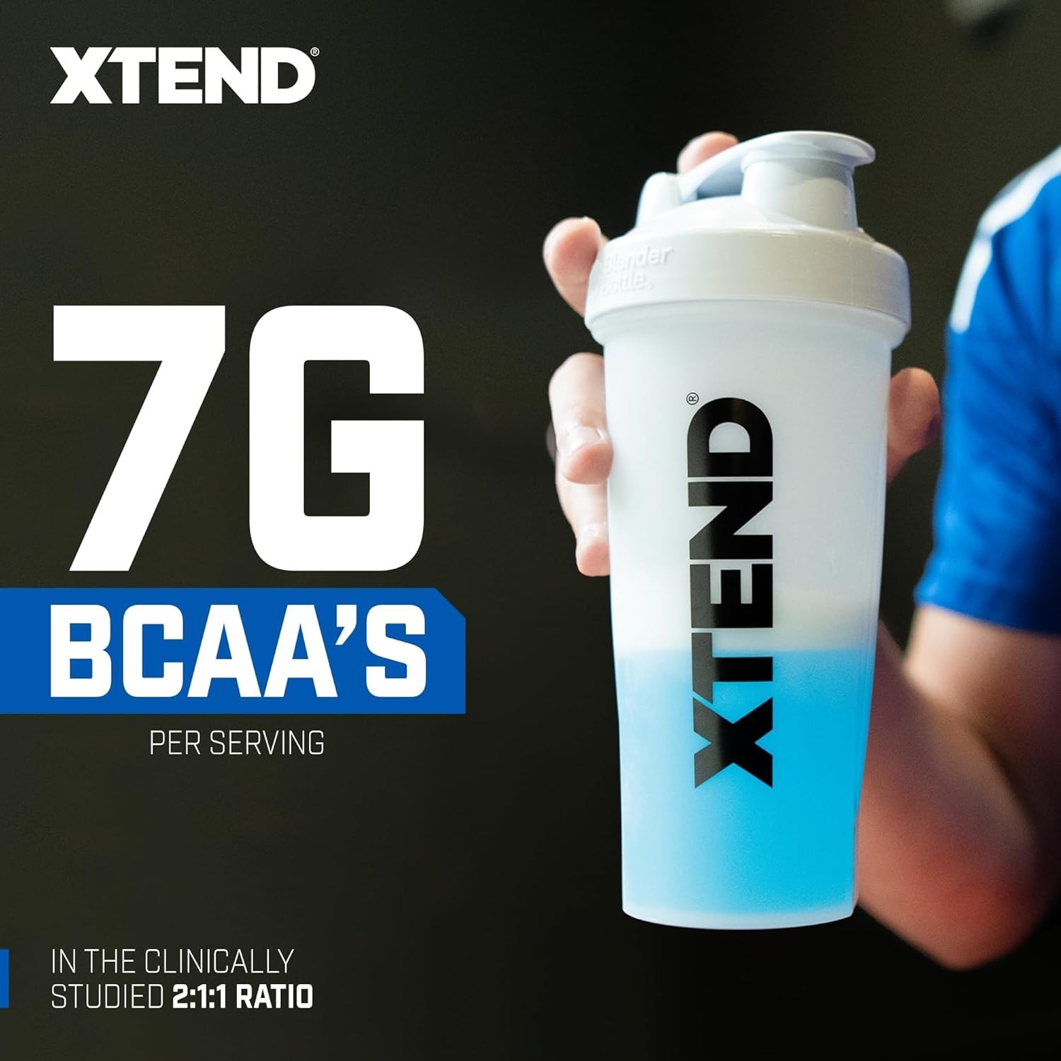 NSF Certified XTEND BCAA Powder – Blue Raspberry Ice Flavor for Muscle Growth