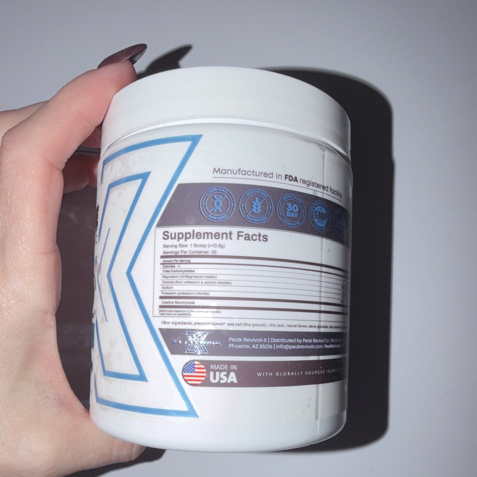 Creatine + Electrolytes Icy Blue Raspberry 324g Exp12/2028