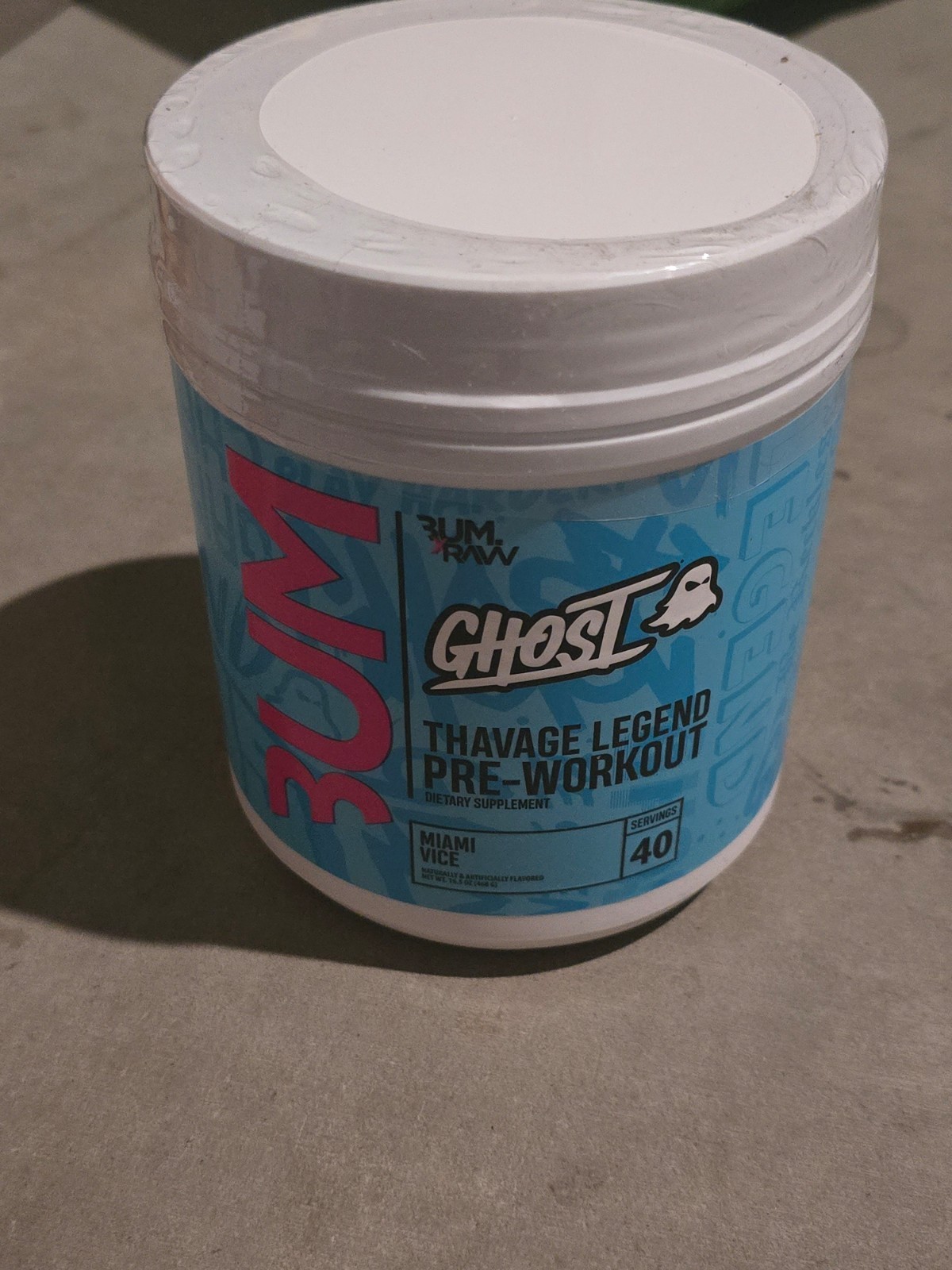 Cbum GHOST THAVAGE LEGEND MIAMI VICE BUMRAW Raw Nutrition Pre-workout Exclusive
