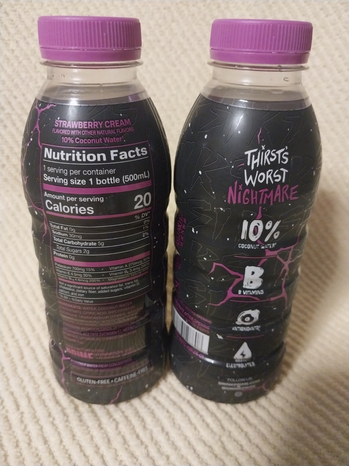 KSI “The Nightmare” PRIME Hydration Drink Strawberry Cream 2Pack Sealed