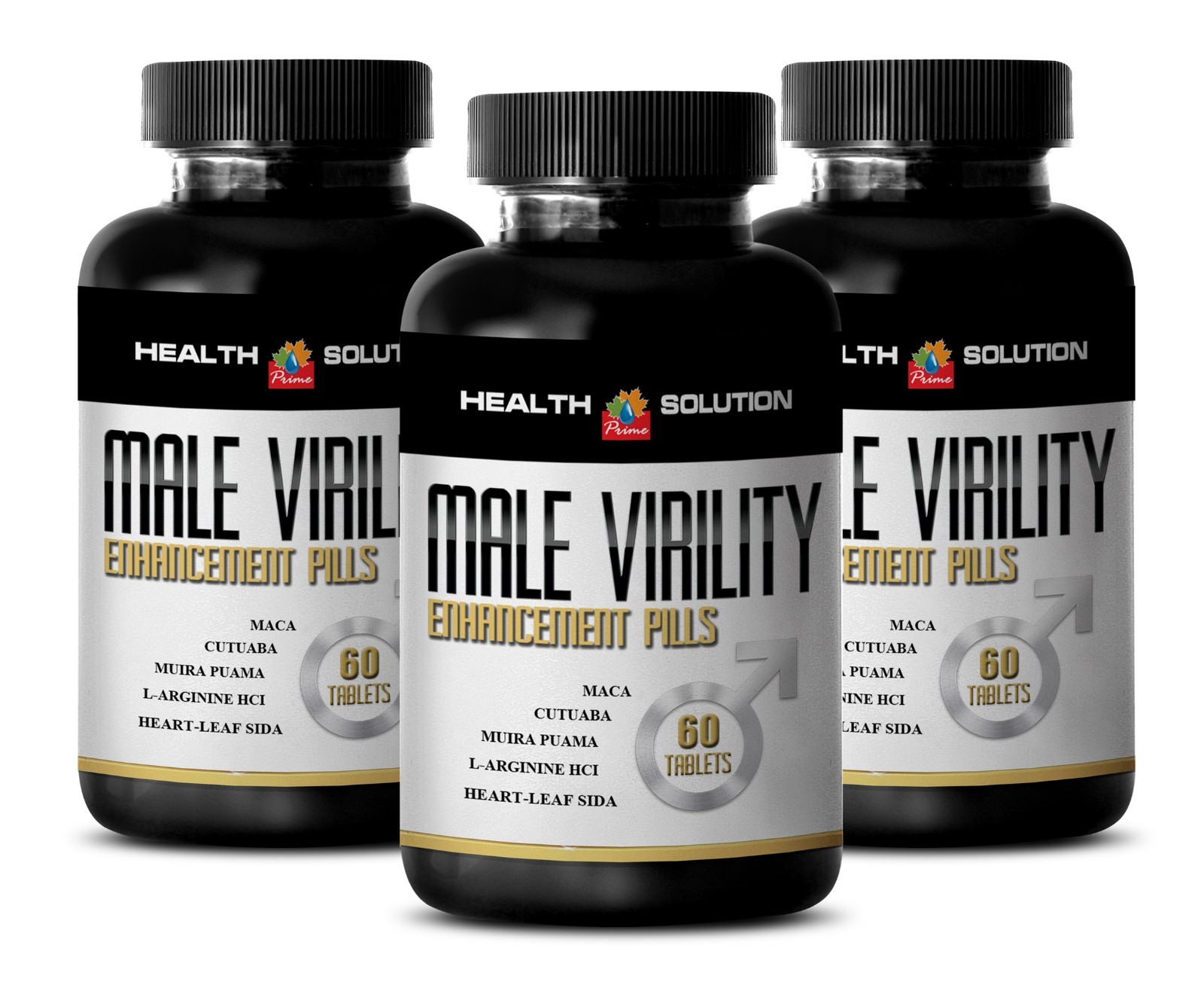 Libido Booster – MALE VIRILITY – Muira Puama powder – 3 bottles