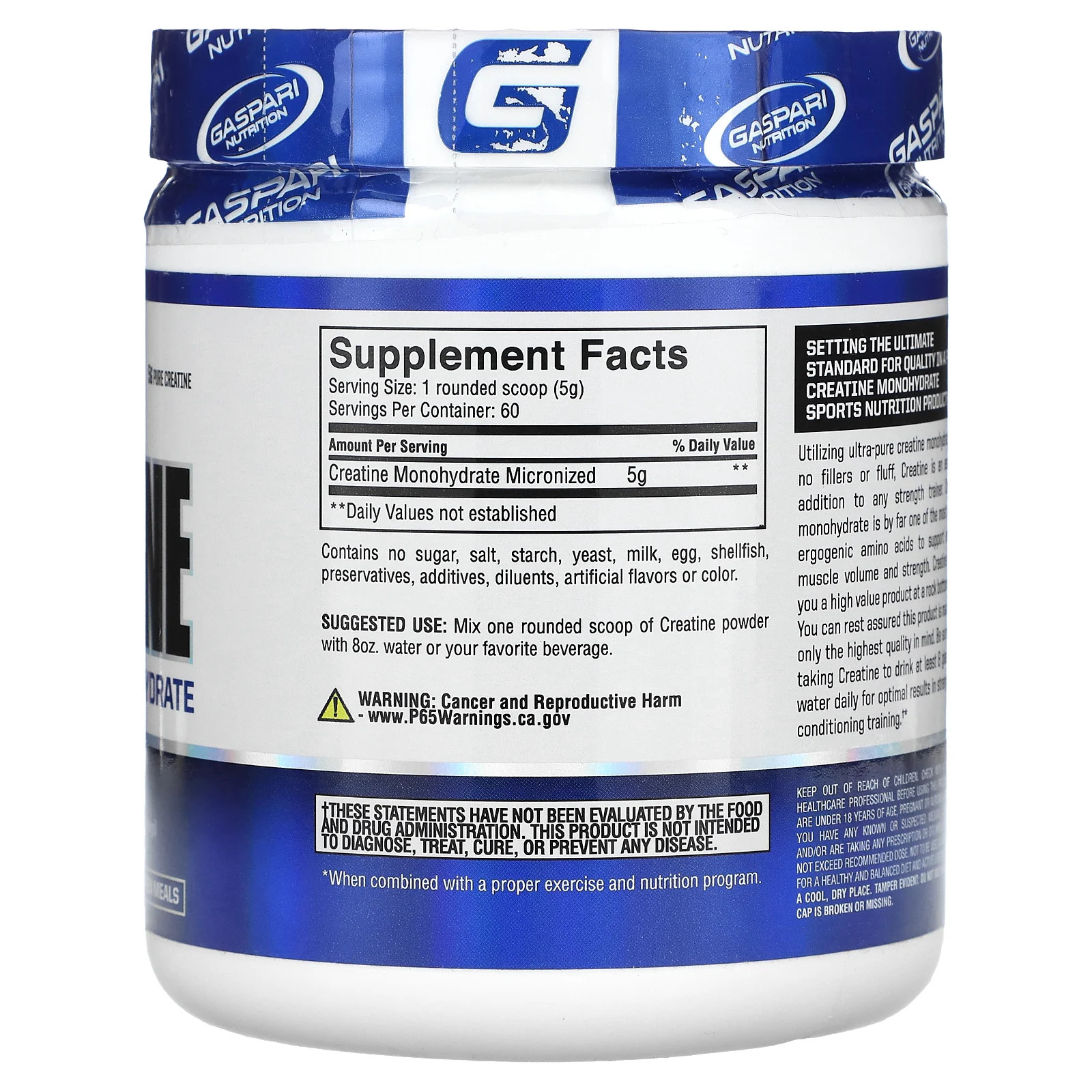 Creatine, Unflavored, 300 g