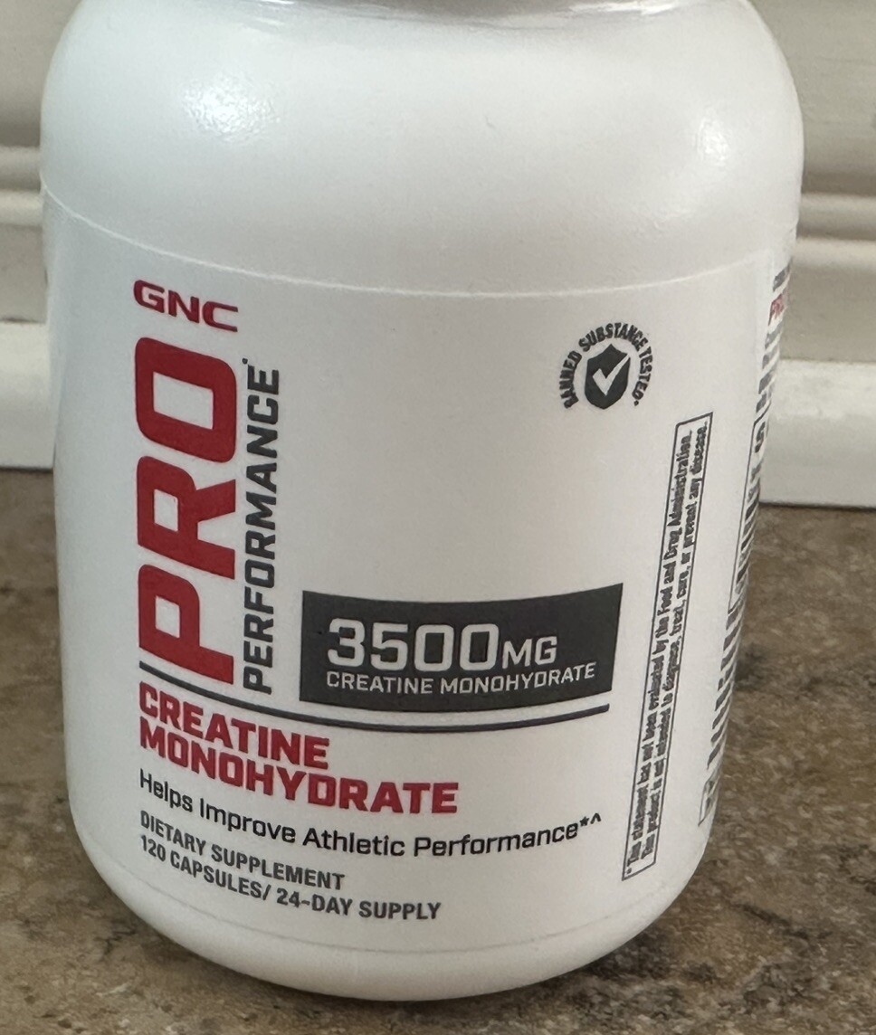 GNC Pro Performance Creatine Monohydrate 3500mg – 120 Capsules, Helps Improve