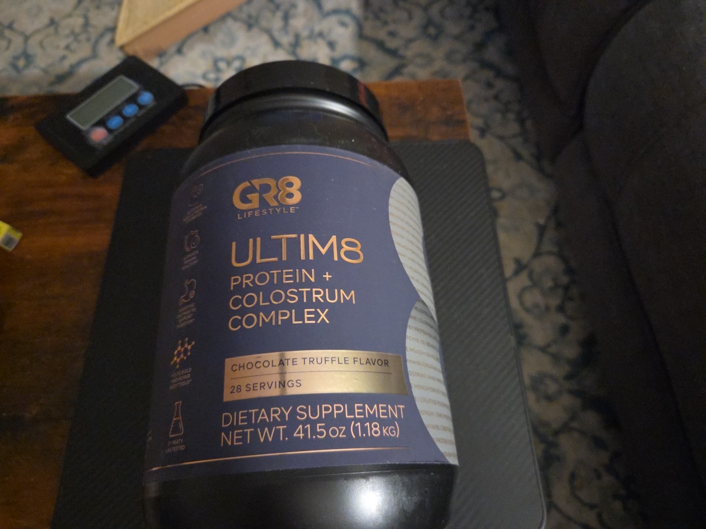SEALED – ULTIM8 Protein + Colostrum Complex – CHOCOLATE TRUFFLE FLAVOR 03/2028
