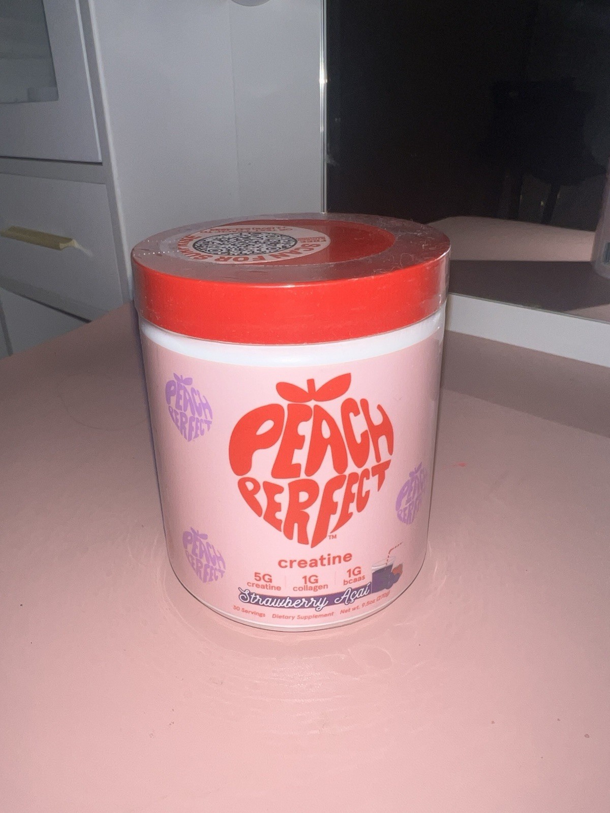 Peach Perfect Creatine Blend Women –Glute Strength Support Açaí Strawberry