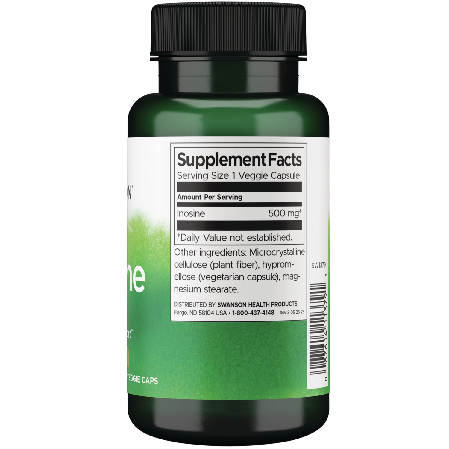 Swanson Inosine 500 mg 60 Veggie Capsules