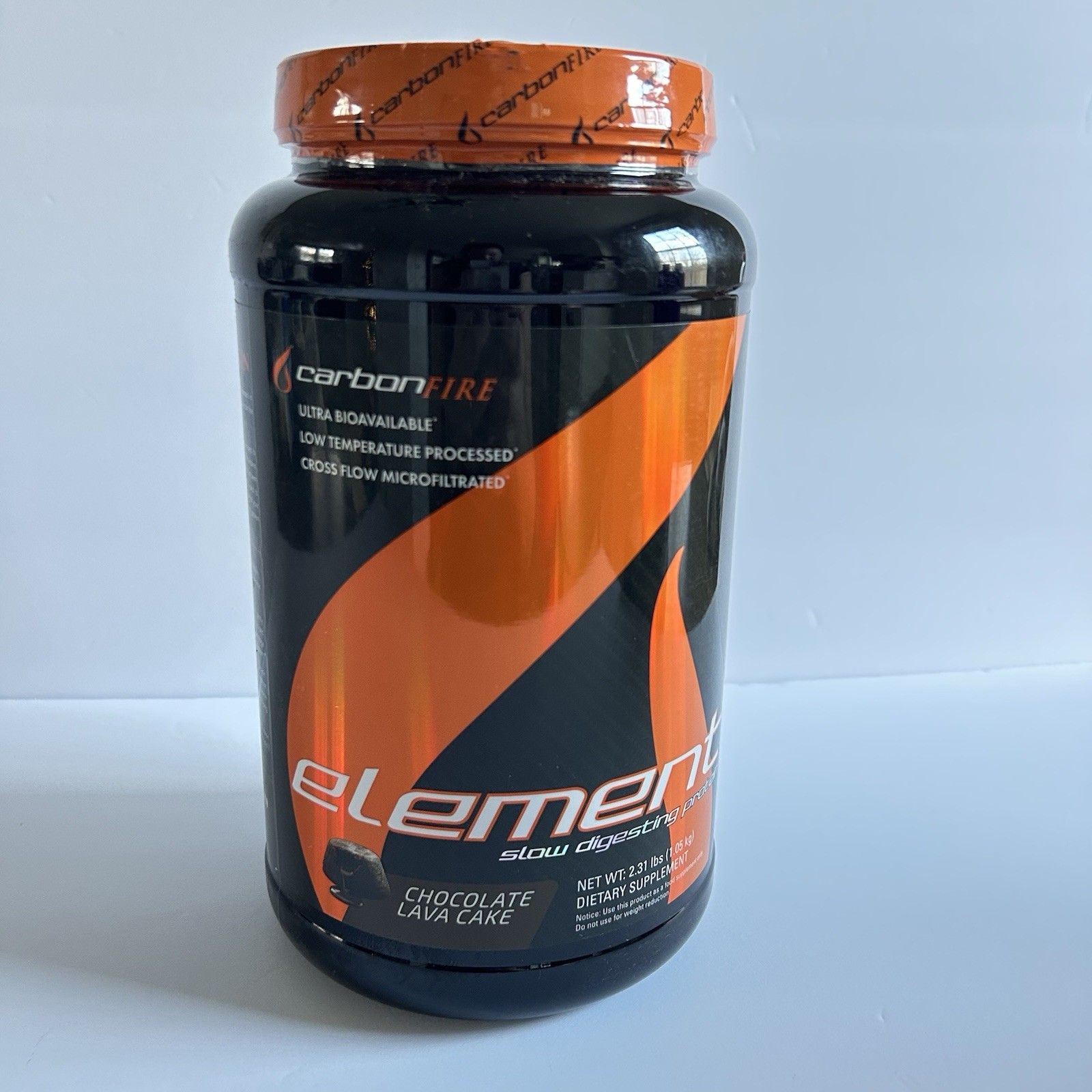 ELEMENT PROTEIN POWDER -CHOCOLATE LAVA CAKE 2.31 LB Exp7/27 Slow Digesting GF