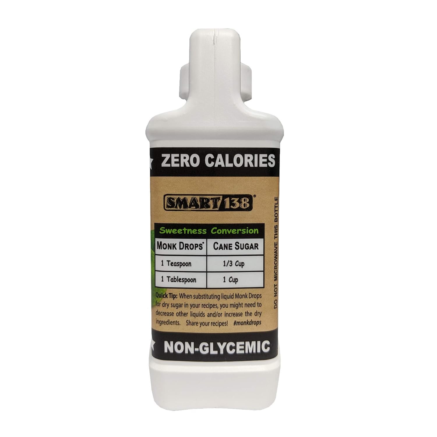 Monk Drops – 100% Monkfruit Liquid Sweetener, Zero 8 Fl Oz (Pack of 1)