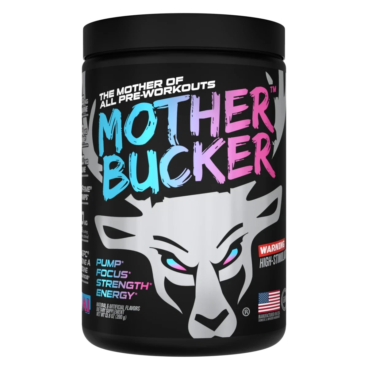 BUCKED UP MOTHER BUCKER PRE-WORKOUT Pump Focus Energy Gym Junkie Juice