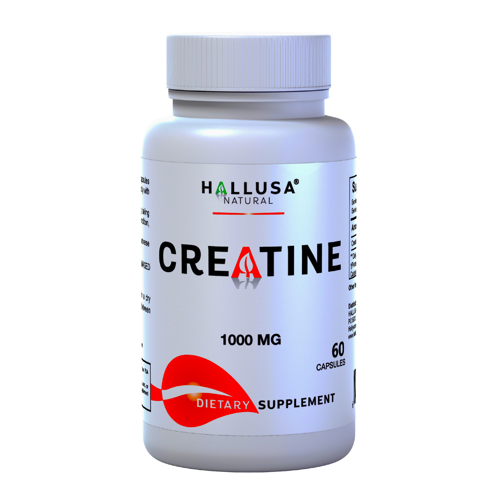 CREATINE, ENERGY & L-ARGININE – 60 Capsules – Supplement Muscle Growth – Gym