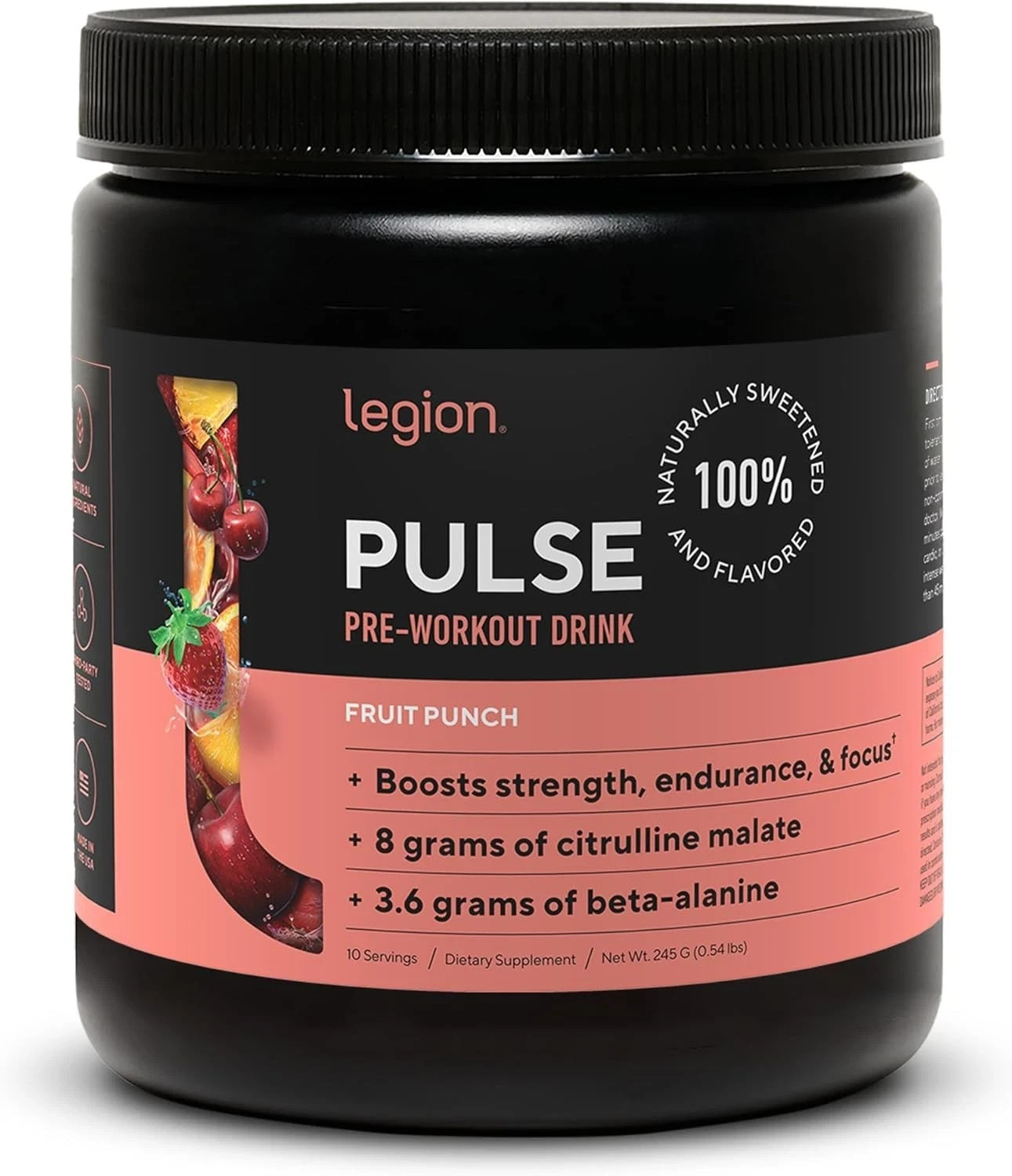 LEGION- All Natural Nitric Oxide Preworkout Drink to Boost Energy, Creatine…